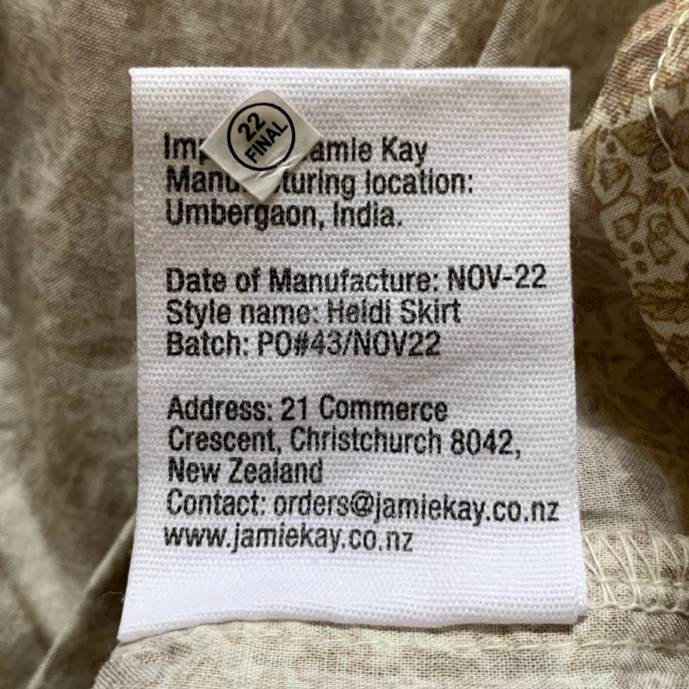 Jamie Kay 100% Organic Cotton Floral Heidi Skirt NWT 3 Yrs - Picture 6 of 6